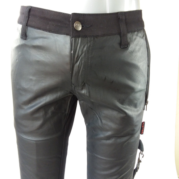 Tripp NYC Men's Bondage Vegan Leather Skinny Pants - Picture 8 of 8